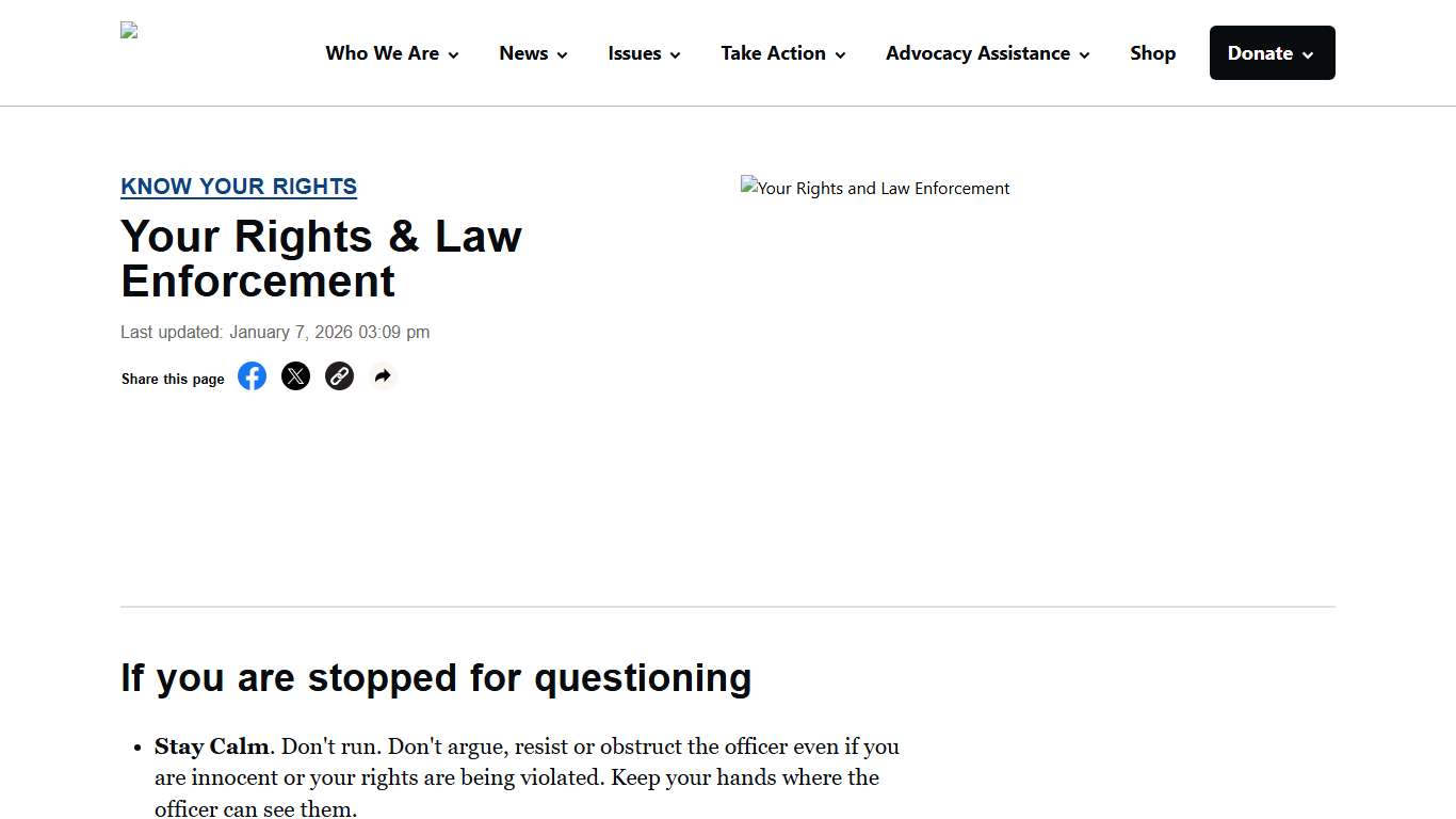 Your Rights & Law Enforcement - ACLU of Missouri