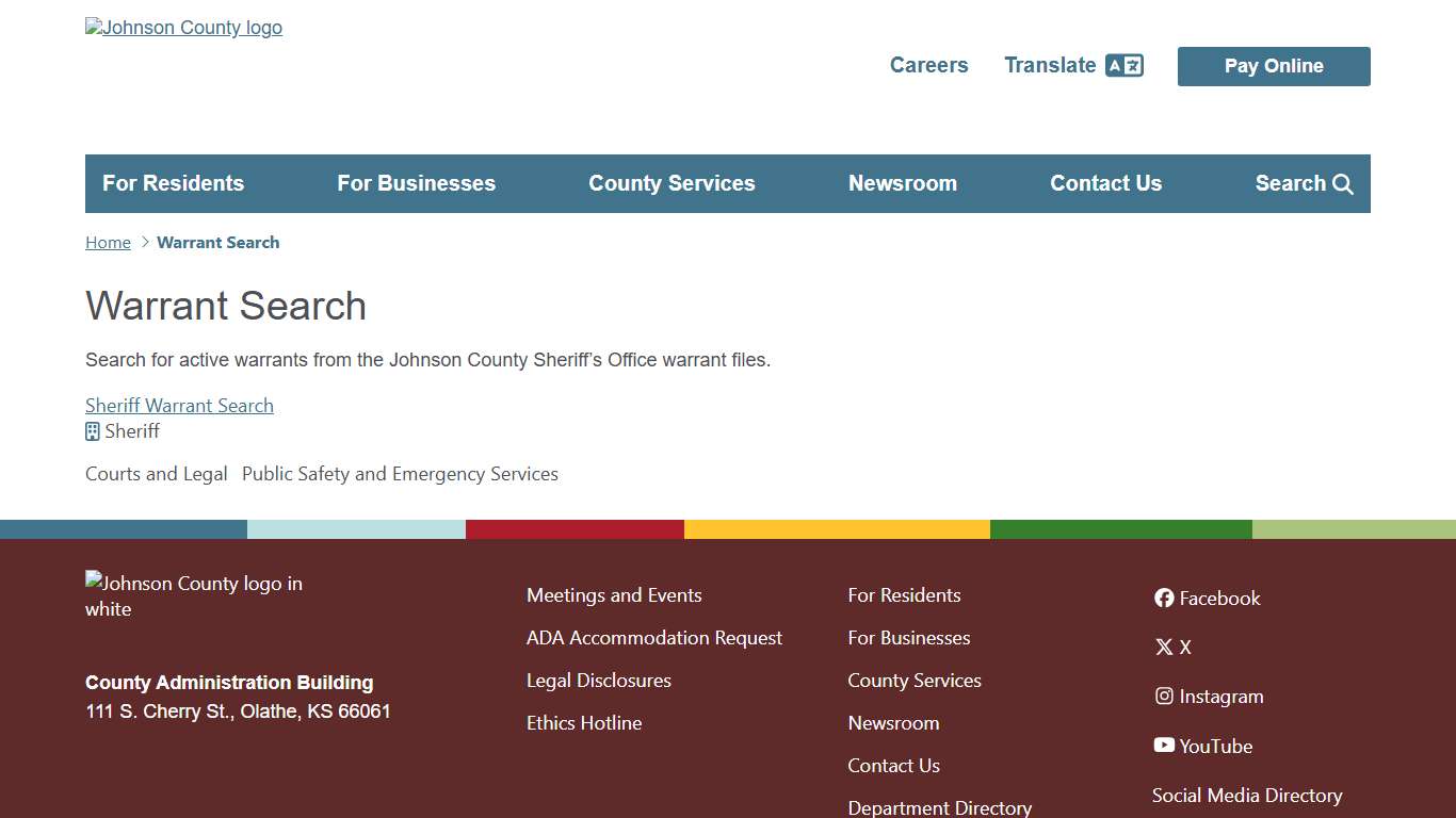 Warrant Search Johnson County Kansas