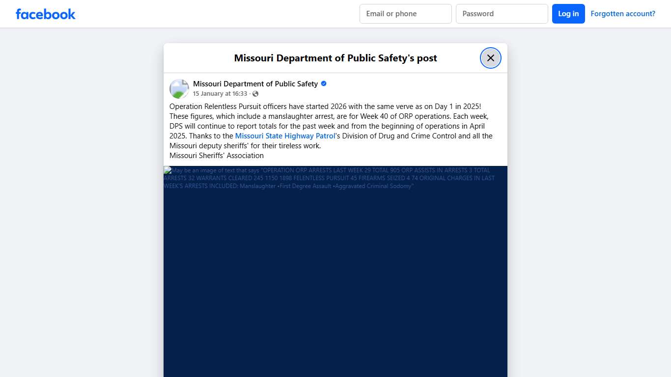 Operation... - Missouri Department of Public Safety Facebook